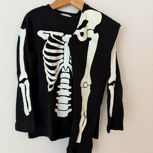 Black Skeleton Kids Shirt pants set size 4-6
